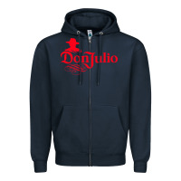 Navy don julio Zipper Hoodie - linhVisuals