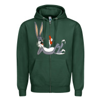 Sports Green funny rabbit 3 Zipper Hoodie - linhVisuals