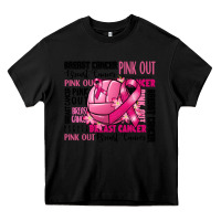 Black volleyball pink out breast cancer Heavy Core Tee - RanaPortraitStore