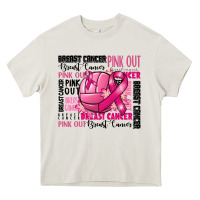 Cream volleyball pink out breast cancer Heavy Core Tee - RanaPortraitStore