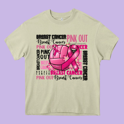 Volleyball Pink Out Breast Cancer Heavy Core Tee Designed By Ranaportraitstore