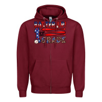 Burgundy batter up 1st grade Zipper Hoodie - JahusDesignShop