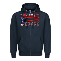 Navy batter up 1st grade Zipper Hoodie - JahusDesignShop