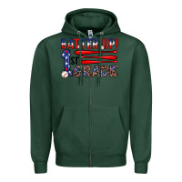 Sports Green batter up 1st grade Zipper Hoodie - JahusDesignShop
