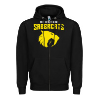 Black houston sabercats Zipper Hoodie - linhVisuals