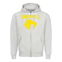 Dove Grey houston sabercats Zipper Hoodie - linhVisuals
