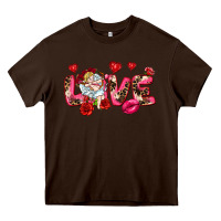 Chocolate Brown Love Valentine's Day Heavy Core Tee - HowdyJamesFarm