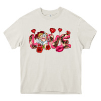 Cream Love Valentine's Day Heavy Core Tee - HowdyJamesFarm