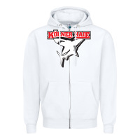 White kölner haie Zipper Hoodie - linhVisuals