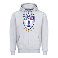 Heather Grey pachuca femenil Zipper Hoodie - linhVisuals