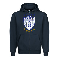 Navy pachuca femenil Zipper Hoodie - linhVisuals