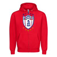 Red pachuca femenil Zipper Hoodie - linhVisuals