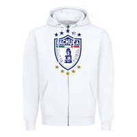 White pachuca femenil Zipper Hoodie - linhVisuals