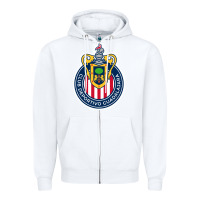 White guadalajara Femenil Zipper Hoodie - linhVisuals