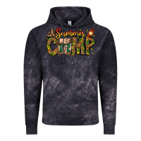 Cloud Black Summer Camp Vintage Hoodie - CowhideDigitalArt