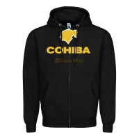 Black nice cohiba - habana cuba Zipper Hoodie - linhVisuals