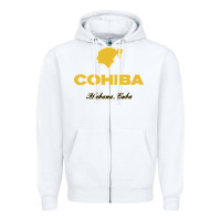 White nice cohiba - habana cuba Zipper Hoodie - linhVisuals