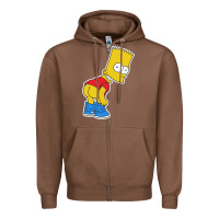 Chestnut TRIPY BART SIMPSONS Zipper Hoodie - linhVisuals