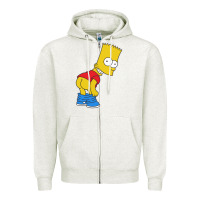 Oatmeal Heather TRIPY BART SIMPSONS Zipper Hoodie - linhVisuals