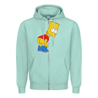 Seafoam TRIPY BART SIMPSONS Zipper Hoodie - linhVisuals