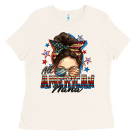 Bone All American nana messy bun Ladies Tee - FaDigitalArtStudio