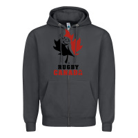 Smoke canada rugby Zipper Hoodie - linhVisuals