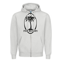 Dove Grey fiji national rugby Zipper Hoodie - linhVisuals