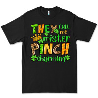 Black St. Patrick's They call me mister pinch charming Premium Tee - OliviaCreatesArt