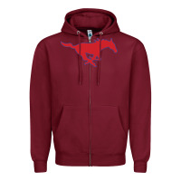 Burgundy smu mu5t4ng Zipper Hoodie - linhVisuals