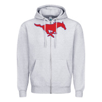 Heather Grey smu mu5t4ng Zipper Hoodie - linhVisuals
