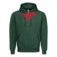 Sports Green smu mu5t4ng Zipper Hoodie - linhVisuals