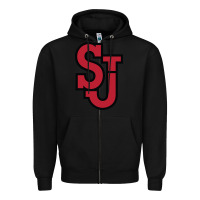 Black st. john's red storm Zipper Hoodie - linhVisuals