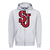 Heather Grey st. john's red storm Zipper Hoodie - linhVisuals