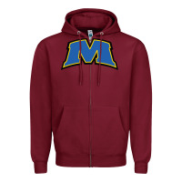 Burgundy morehead state eagles wordmark Zipper Hoodie - linhVisuals