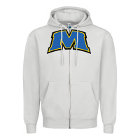 Dove Grey morehead state eagles wordmark Zipper Hoodie - linhVisuals