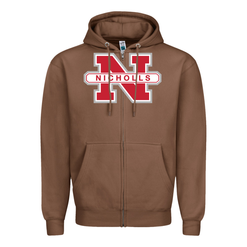 Nicholls State Colonels Wordmark Zipper Hoodie by linhVisuals | Teevron