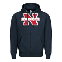 Navy nicholls state colonels wordmark Zipper Hoodie - linhVisuals