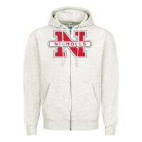Oatmeal Heather nicholls state colonels wordmark Zipper Hoodie - linhVisuals