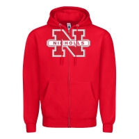 Red nicholls state colonels wordmark Zipper Hoodie - linhVisuals
