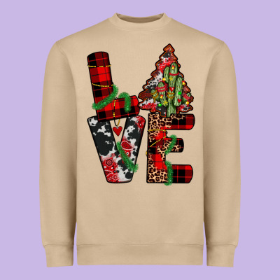 Christmas Love Heavyweight Sweatshirt Designed By Jahusdesignshop