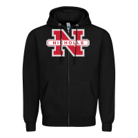 Black nicholls state colonels wordmark Zipper Hoodie - linhVisuals