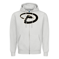 Dove Grey D Backs Baseball Zipper Hoodie - linhVisuals