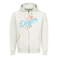 Oatmeal Heather The Blue Crew Baseball Zipper Hoodie - linhVisuals
