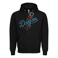 Black The Blue Crew Baseball Zipper Hoodie - linhVisuals