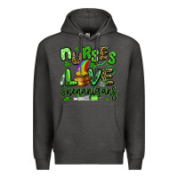 Charcoal Heather nurses love shenanigans st patricks day Premium Hoodie - Artiststas