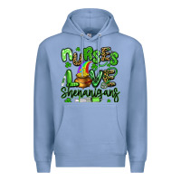 Colony Blue nurses love shenanigans st patricks day Premium Hoodie - Artiststas