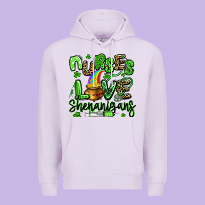Nurses Love Shenanigans St Patricks Day Premium Hoodie Designed By Artiststas
