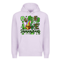 Lilac nurses love shenanigans st patricks day Premium Hoodie - Artiststas