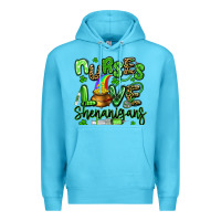 Ocean Blue nurses love shenanigans st patricks day Premium Hoodie - Artiststas