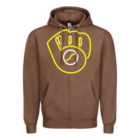 The Brew Crew Baseball Zipper Hoodie | Teevron